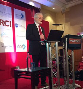 Geoff Chapman addresses delegates at the TATOC conference