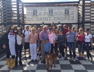 John Spence and some of last year's fundraisers who joined the Penguin walk