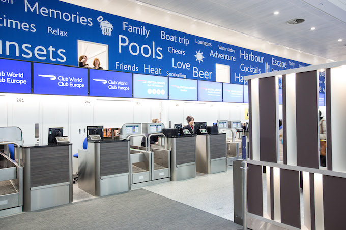 BA check-in area in South Terminal, London Gatwick