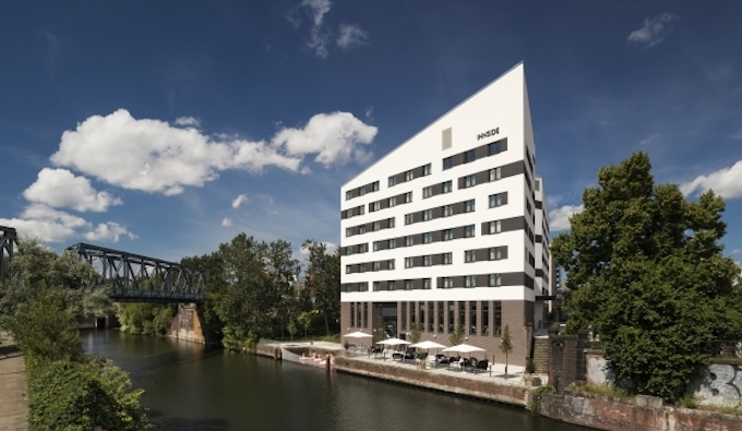 The hotel’s riverside setting