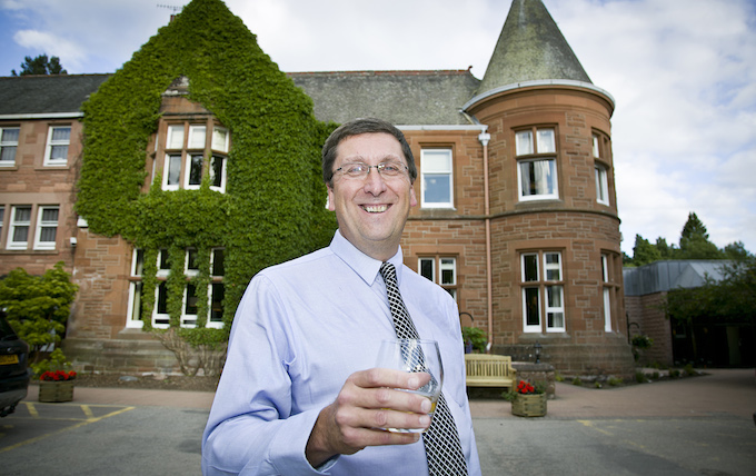 Richard McIntosh toasts the relaunch of Hilton Craigendarroch following a £4.1m refit in 2013 