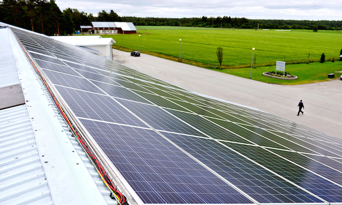 The solar panels at Holiday Club Katinkulta